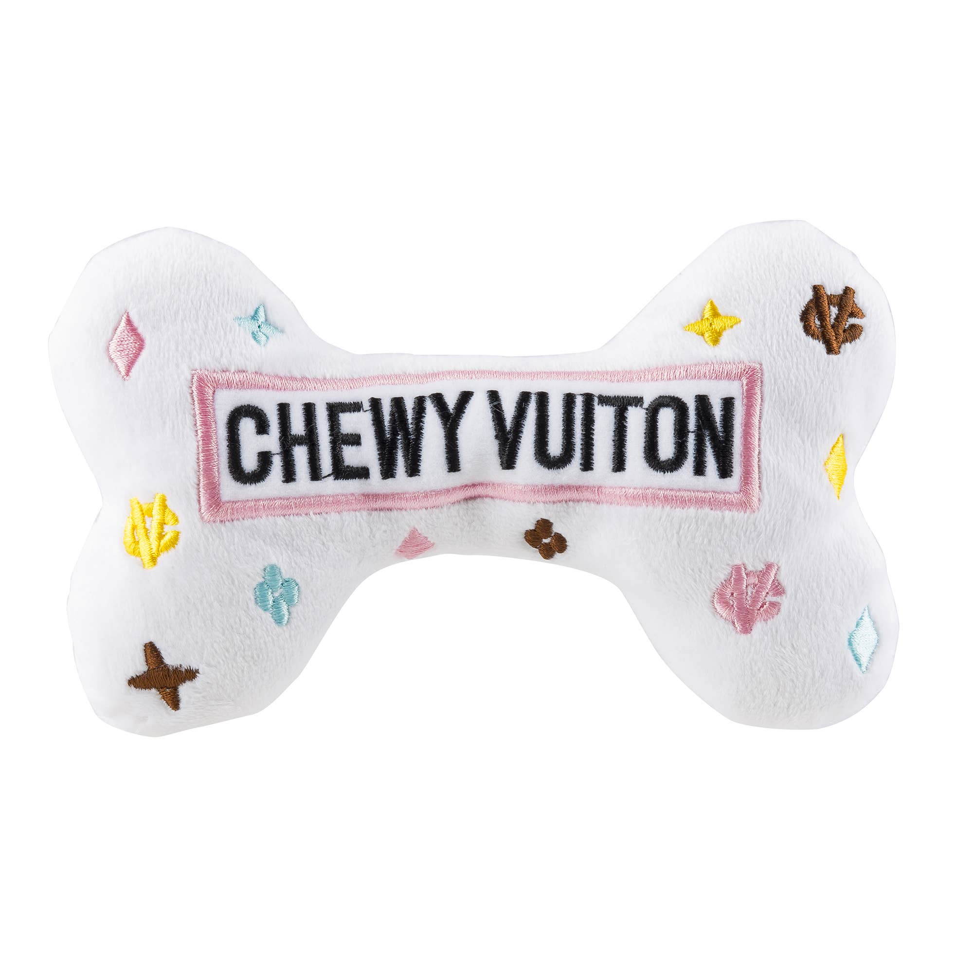 Chewy Vuiton Knochenspielzeug in Weiß
