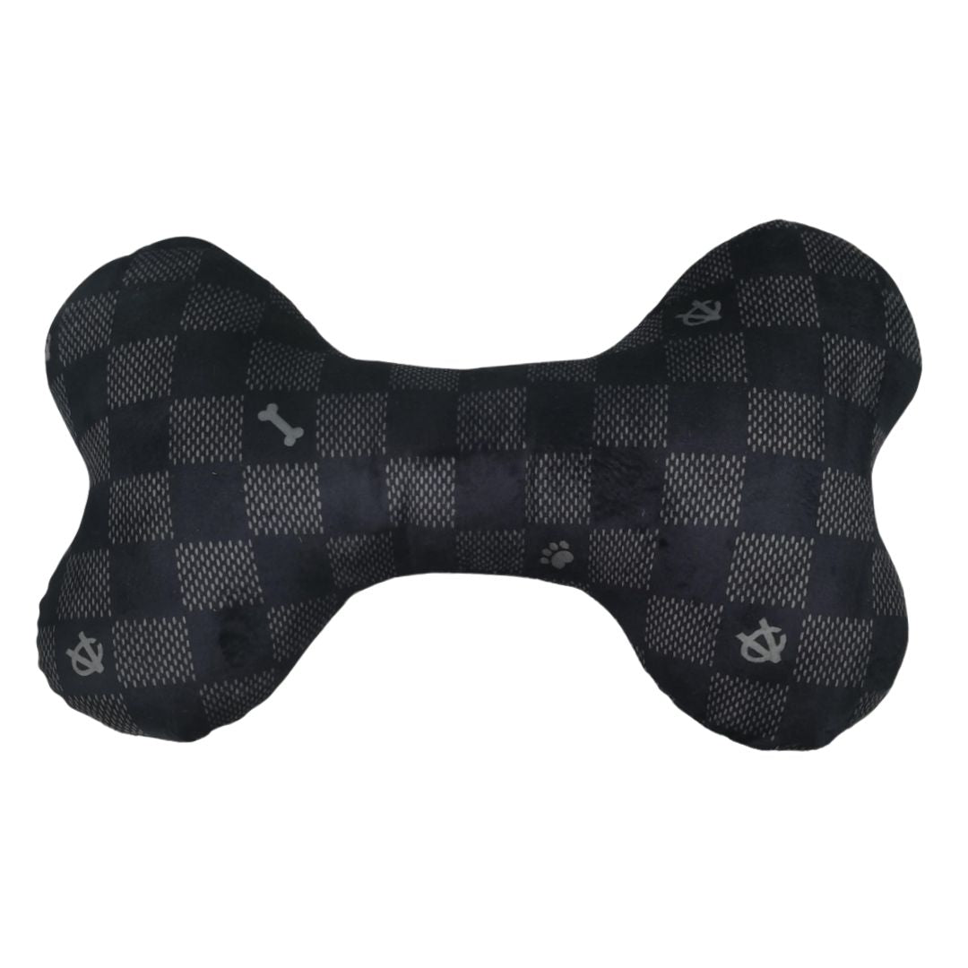 Black Checker Chewy Vuiton Bone